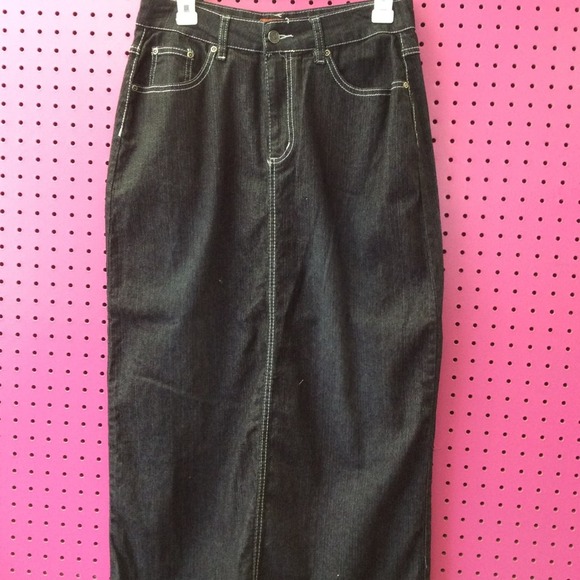 Long Denim Skirt-size 5 - Picture 3 of 3